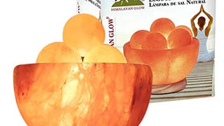 Himalayan Glow 1328 Bowl Salt lamp with Massage