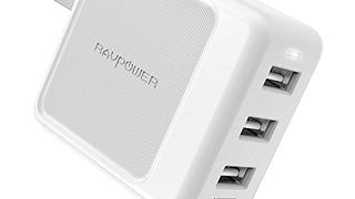 USB Wall Charger 3-Port 30W RAVPower Travel Charger Multi...