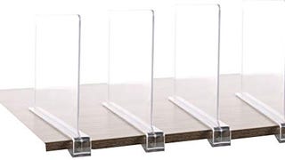 4PCS Multifunction Acrylic Shelf Dividers,Closets Shelf...