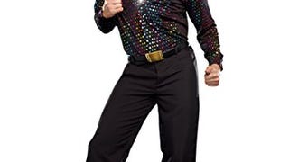 Dreamgirl Mens 70s Disco Shirt Costume, Adult Fashion Disco...