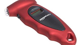 Amazon Basics Digital Tire Pressure Gauge - Red, 2-