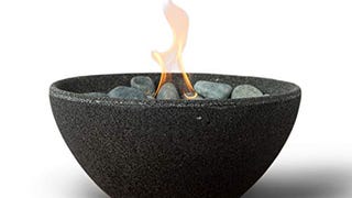 TerraFlame Basin Fire Bowl Table Top | Portable Concrete...
