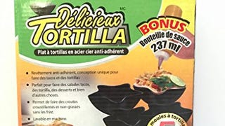 Tasty Tortilla Non Stick Steel Tortilla Pans, 4 Tortilla...