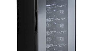 Ivation 12 Bottle Thermoelectric Wine Cooler/Chiller - Door...