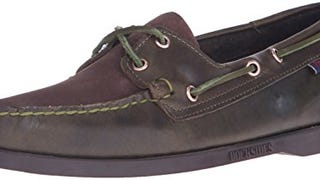 Sebago Men's Spinnaker Boat Shoe, Green/Dark Brown Nubuck,...