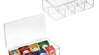 Seseno 2 Pack Stackable Plastic Tea Bag Organizer - Storage...