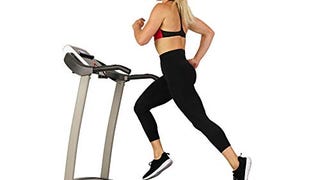 Sunny Health & Fitness Folding Incline Treadmill with Tablet...