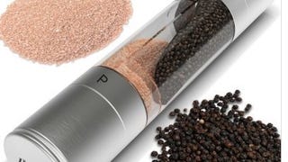 Homdox 2 in 1 Dual Salt Pepper Grinder, Stainless Steel...