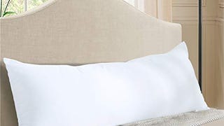 EVOLIVE Ultra Soft Microfiber 21"x54" Long Body Pillow,...