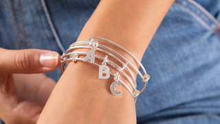 Initial Charm Bangle
