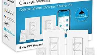Lutron Caseta Deluxe Smart Dimmer Switch (2 Count) Kit...