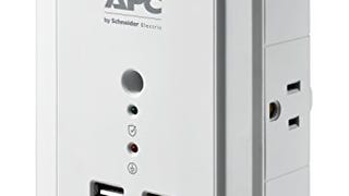 APC Wall Outlet Plug Extender, Surge Protector with USB...