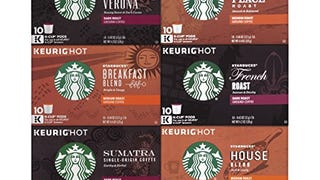 Starbucks Black Coffee K-Cup Variety Pack for Keurig Brewers,...