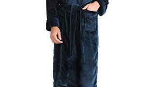 DAVID ARCHY Men's Fleece Robe Ultra Soft Full Length Long...