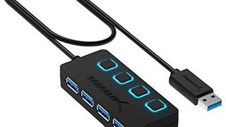 SABRENT 4-Port USB 3.0 Hub with Individual LED Power Switches...