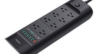 AUKEY Power Strip, 8 Outlets & 6-Port USB Charger with...