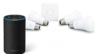 Echo (2nd Generation) - Charcoal + Philips Hue White and...