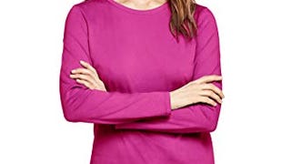 Lands' End Women Relaxed Supima Long Sleeve Crew Crisp...