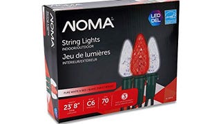 NOMA C6 LED Christmas Lights | 70 Red & Pure White Bulbs...