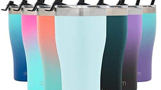 Simple Modern Tumbler with Clear Flip Lid and Straw | Reusable...