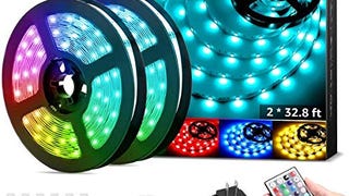 Lepro 65.6ft LED Strip Lights, Ultra-Long RGB 5050 LED...