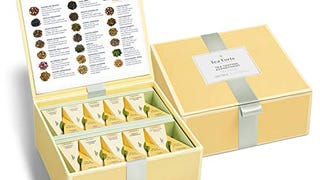 Tea Forte Tea Chests with 40 Handcrafted Pyramid Tea Infusers...