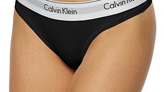 Calvin Klein Women's Modern Cotton Thong Panty, Black,...