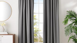 Amazon Basics Room Darkening Blackout Window Curtain with...