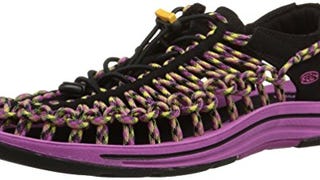 KEEN womens UNEEK Sandal , Dahlia Mauve/Warm Olive , 5...