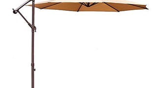 Le Papillon 10-ft Offset Hanging Patio Umbrella Aluminum...