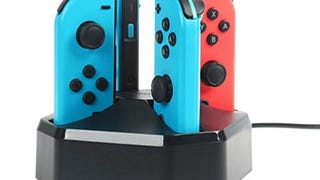 Amazon Basics Charging Station Dock for 4 Nintendo Switch...