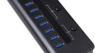 Sabrent High Speed 10 Port USB 3.0 HUB + 5V 2A Smart Charging...