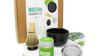 Jade Leaf Matcha 6 Piece Ceremony Set - Includes: 30g Tin...