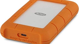 LaCie Rugged 4TB USB-C and USB 3.0 Portable Hard Drive...