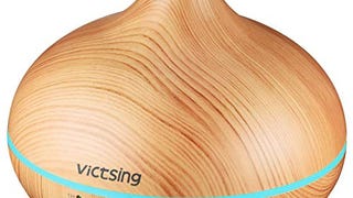 VicTsing Essential Oil Diffuser, 150ml Mini Wood Grain...