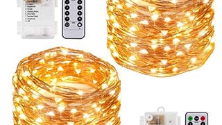 Kohree 2 Pack 33FT 100 LEDs Fairy Lights Battery Operated...