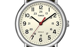 Timex Unisex Weekender 38mm Watch – Silver-Tone Case Cream...