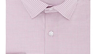 Calvin Klein Men's Slim Fit Non Iron Gingham, Rose Quartz,...