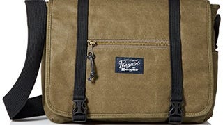 Original Penguin Men's Waxed Canvas Messenger, Dusty Olive,...