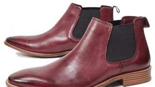 Silver Street Chelsea Boots in Burgundy Leather