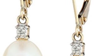 Amazon Essentials 10k Yellow Gold Freshwater Cultured Pearl...