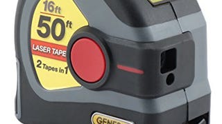 General Tools LTM1 2-in-1 Laser Tape Measure, LCD Digital...