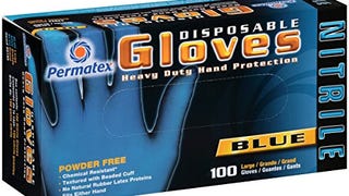 Permatex 09185 Large Disposable Nitrile Gloves, Box of...