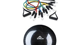 Black Mountain Resistance Bands & 75 cm Stability Ball...