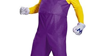 Disguise Men's Super Mario Wario Deluxe Costume, Yellow,...
