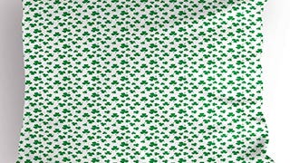 Lunarable Shamrock Pillow Sham, St Patrick's Day Pattern...