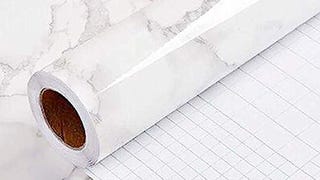 Yancorp 16"x120" White Gray Contact Paper Peel and Stick...