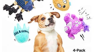 Barkbox Starter Kit Assortment Dog Plush Toys, Chew Toys,...