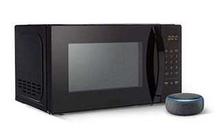 Amazon Basics Microwave bundle with Echo Dot (3rd Gen)...