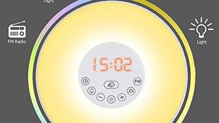 IPEAK Sunrise Alarm Clock, Wake Up Light Radio Alarm Clock,...